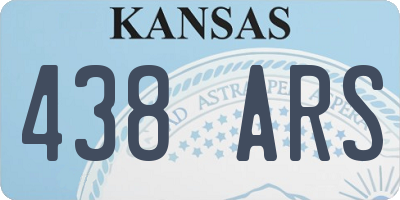 KS license plate 438ARS