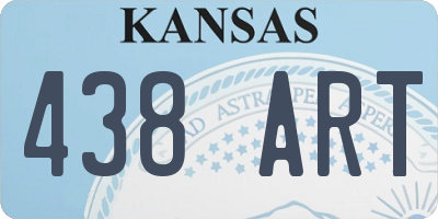 KS license plate 438ART