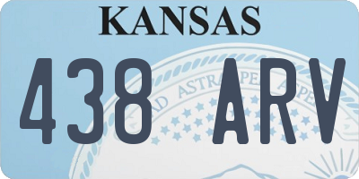 KS license plate 438ARV