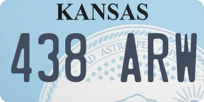 KS license plate 438ARW