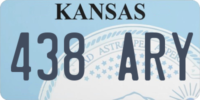 KS license plate 438ARY