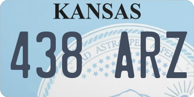 KS license plate 438ARZ