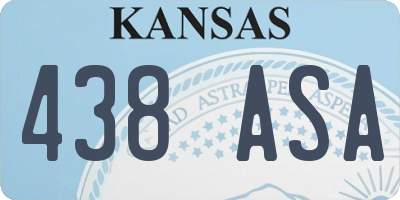 KS license plate 438ASA