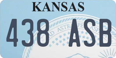 KS license plate 438ASB