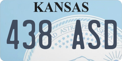 KS license plate 438ASD