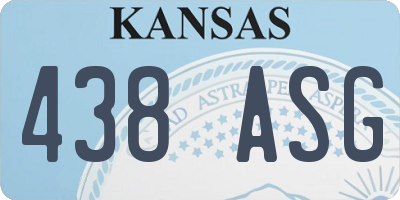 KS license plate 438ASG