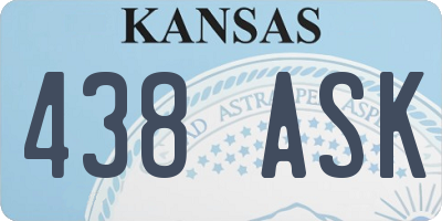 KS license plate 438ASK