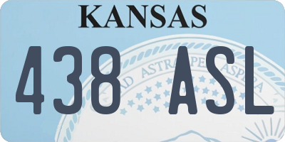 KS license plate 438ASL