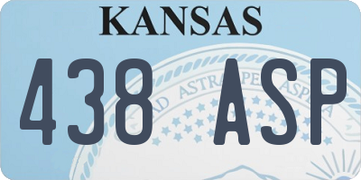 KS license plate 438ASP