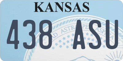 KS license plate 438ASU