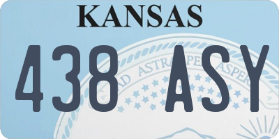 KS license plate 438ASY