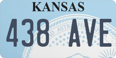 KS license plate 438AVE