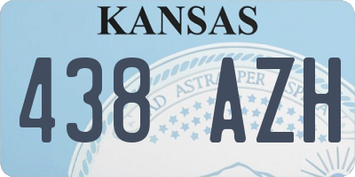 KS license plate 438AZH