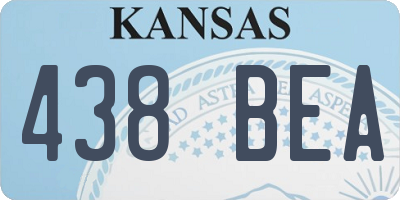 KS license plate 438BEA