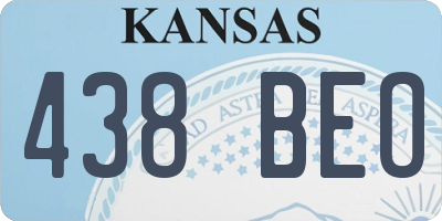 KS license plate 438BEO