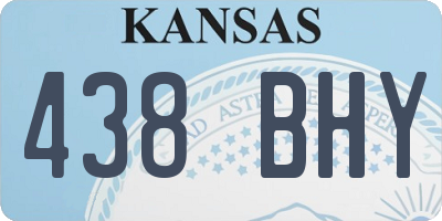 KS license plate 438BHY