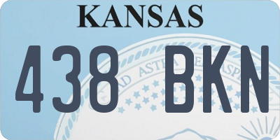 KS license plate 438BKN