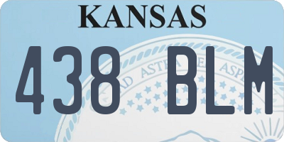 KS license plate 438BLM