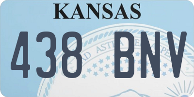 KS license plate 438BNV