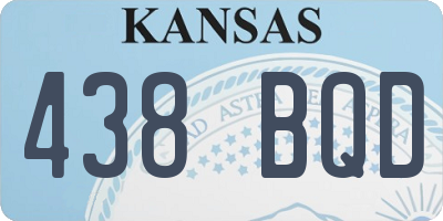 KS license plate 438BQD
