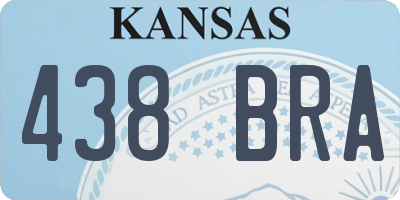 KS license plate 438BRA