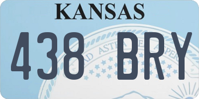 KS license plate 438BRY