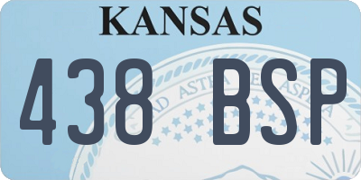 KS license plate 438BSP