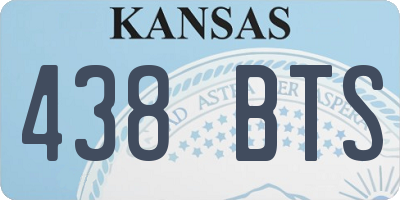 KS license plate 438BTS