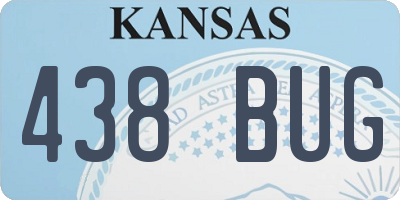 KS license plate 438BUG