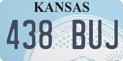 KS license plate 438BUJ