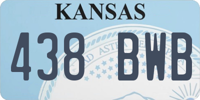 KS license plate 438BWB