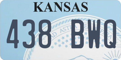 KS license plate 438BWQ