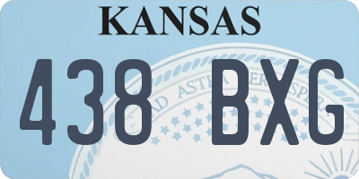 KS license plate 438BXG