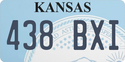 KS license plate 438BXI