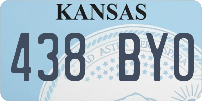 KS license plate 438BYO