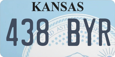 KS license plate 438BYR