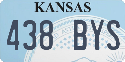 KS license plate 438BYS