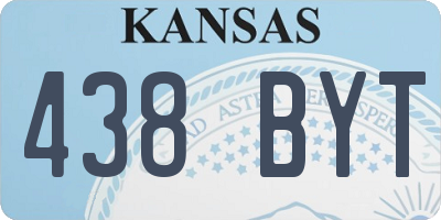 KS license plate 438BYT