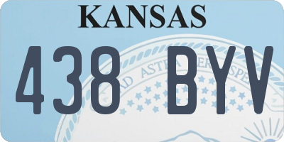 KS license plate 438BYV
