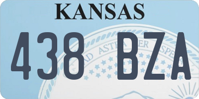 KS license plate 438BZA