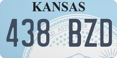 KS license plate 438BZD