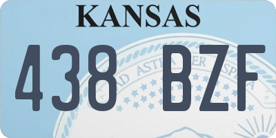 KS license plate 438BZF