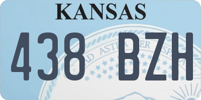 KS license plate 438BZH