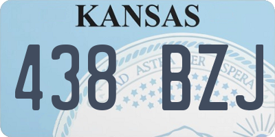 KS license plate 438BZJ