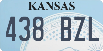 KS license plate 438BZL