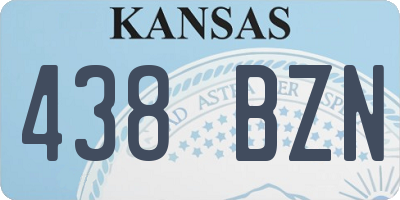 KS license plate 438BZN