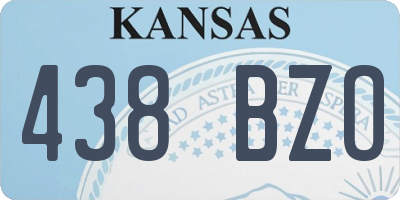 KS license plate 438BZO