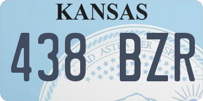 KS license plate 438BZR