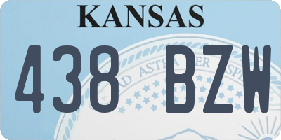 KS license plate 438BZW