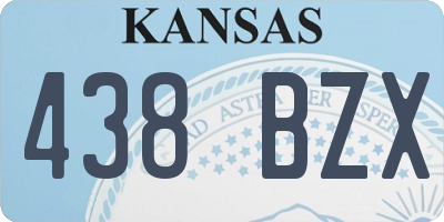 KS license plate 438BZX